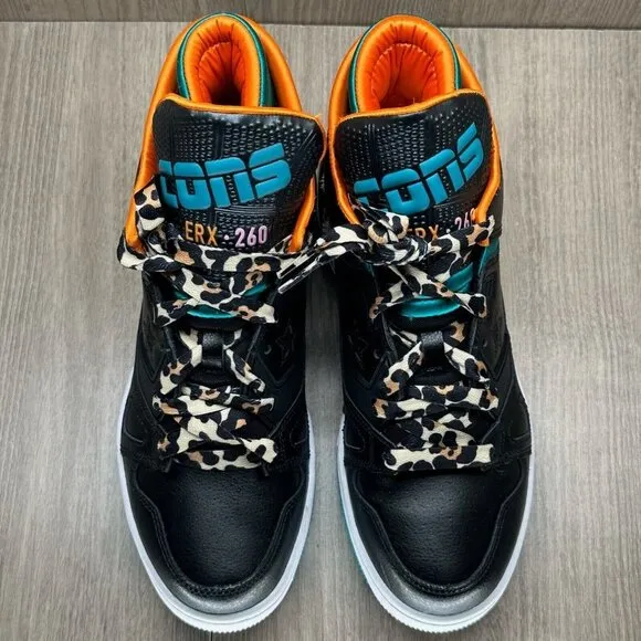 Converse Shoes Kids Size 7 ERX-260 Mid x Just Don Animal Sneakers Black Teal