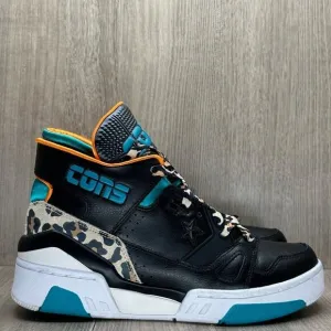 Converse Shoes Kids Size 7 ERX-260 Mid x Just Don Animal Sneakers Black Teal