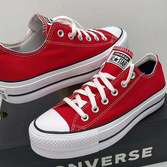 Converse WMNS Red Canvas Sneakers Platform A14905CCTAS LIFT OXCASINO/WHITE/BLk