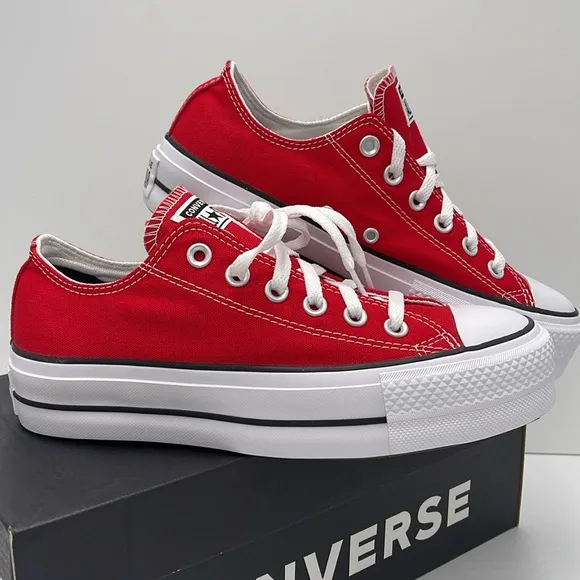 Converse WMNS Red Canvas Sneakers Platform A14905CCTAS LIFT OXCASINO/WHITE/BLk