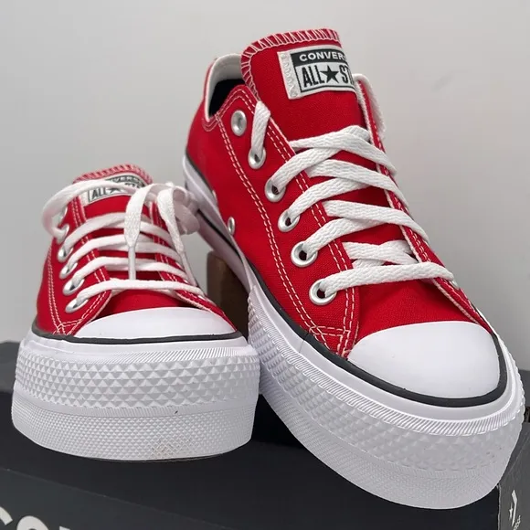 Converse WMNS Red Canvas Sneakers Platform A14905CCTAS LIFT OXCASINO/WHITE/BLk