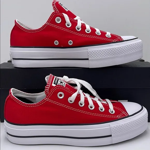 Converse WMNS Red Canvas Sneakers Platform A14905CCTAS LIFT OXCASINO/WHITE/BLk