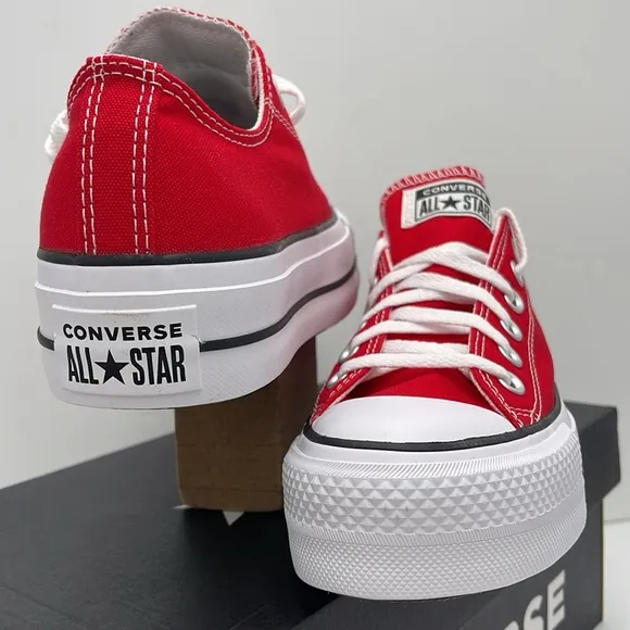 Converse WMNS Red Canvas Sneakers Platform A14905CCTAS LIFT OXCASINO/WHITE/BLk