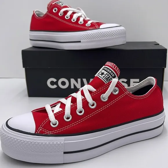 Converse WMNS Red Canvas Sneakers Platform A14905CCTAS LIFT OXCASINO/WHITE/BLk