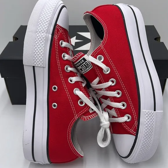 Converse WMNS Red Canvas Sneakers Platform A14905CCTAS LIFT OXCASINO/WHITE/BLk
