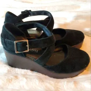 Cordani Women's Dallace Shoe On leather WedgeAll BLACK