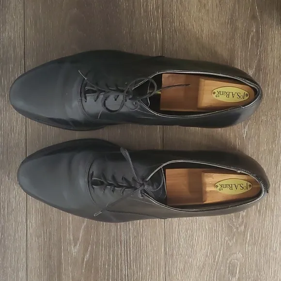 Cordwainer Wright Black Leather Wingtip Oxford Shoes Men's‎ Size 13D