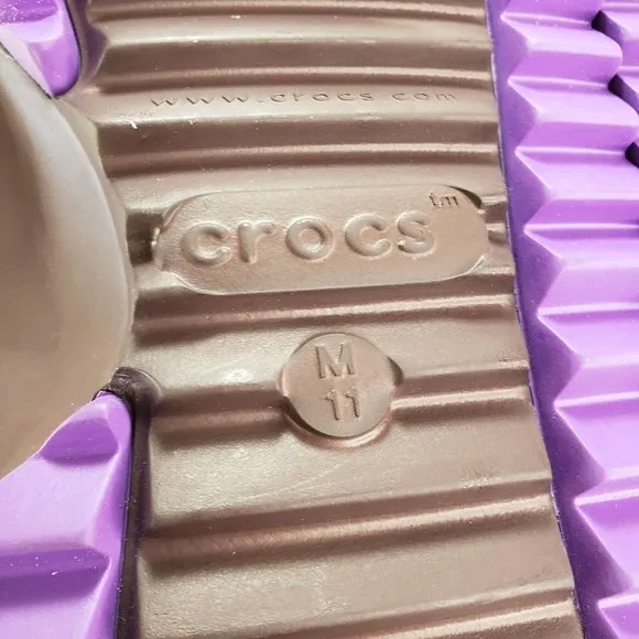 CROCS Classic Hiker Clog Stucco Purple Unisex Outdoor Sandals Men’s Sz 11 Malone