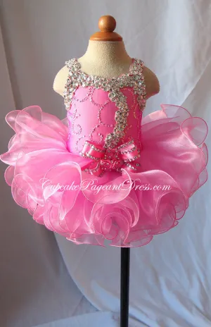 Custom Made Glass Stones Little Girl/Infant/Newborn/Child/toddler Pageant Dress