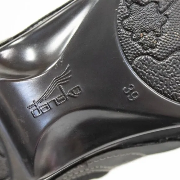 Dansko Boots Women's 8.5 Harper Black Leather Sheepskin Fur Lined Boots Size 39