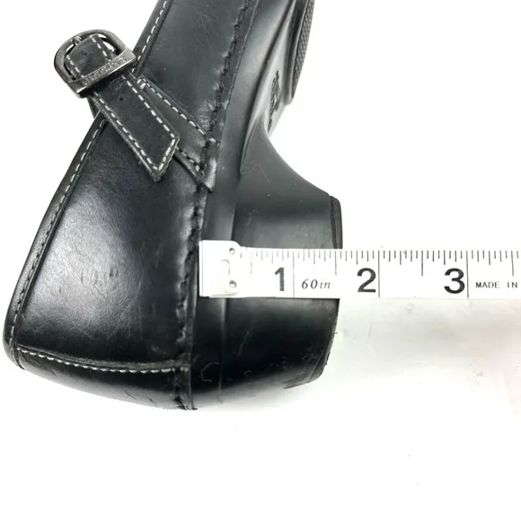 Dansko Savannah Maryjane Clog 38 Black Leather Floral Embroidered Womens Shoes