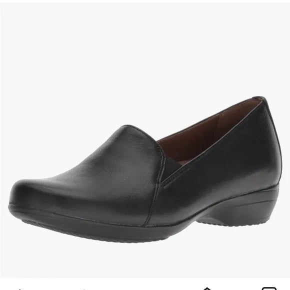 Dansko Sz 42 black leather farrah comfort shoes.