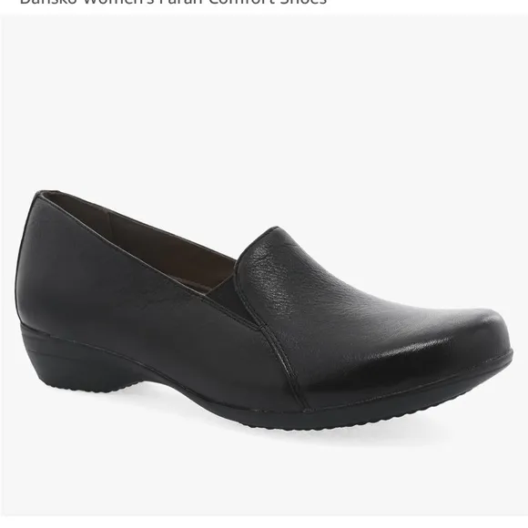 Dansko Sz 42 black leather farrah comfort shoes.