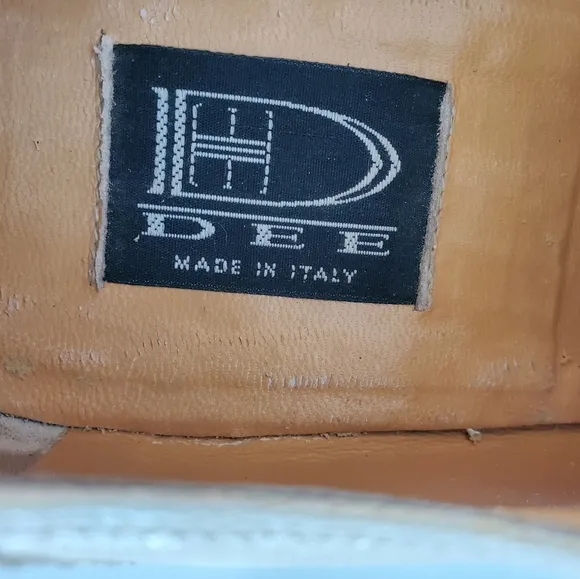 Dee Mens Italy Handmade Ostrich Leather Derby Dress Shoes LaceUp Sz 10 Light Tan