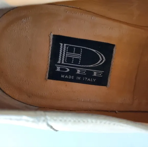Dee Mens Italy Handmade Ostrich Leather Derby Dress Shoes LaceUp Sz 10 Light Tan