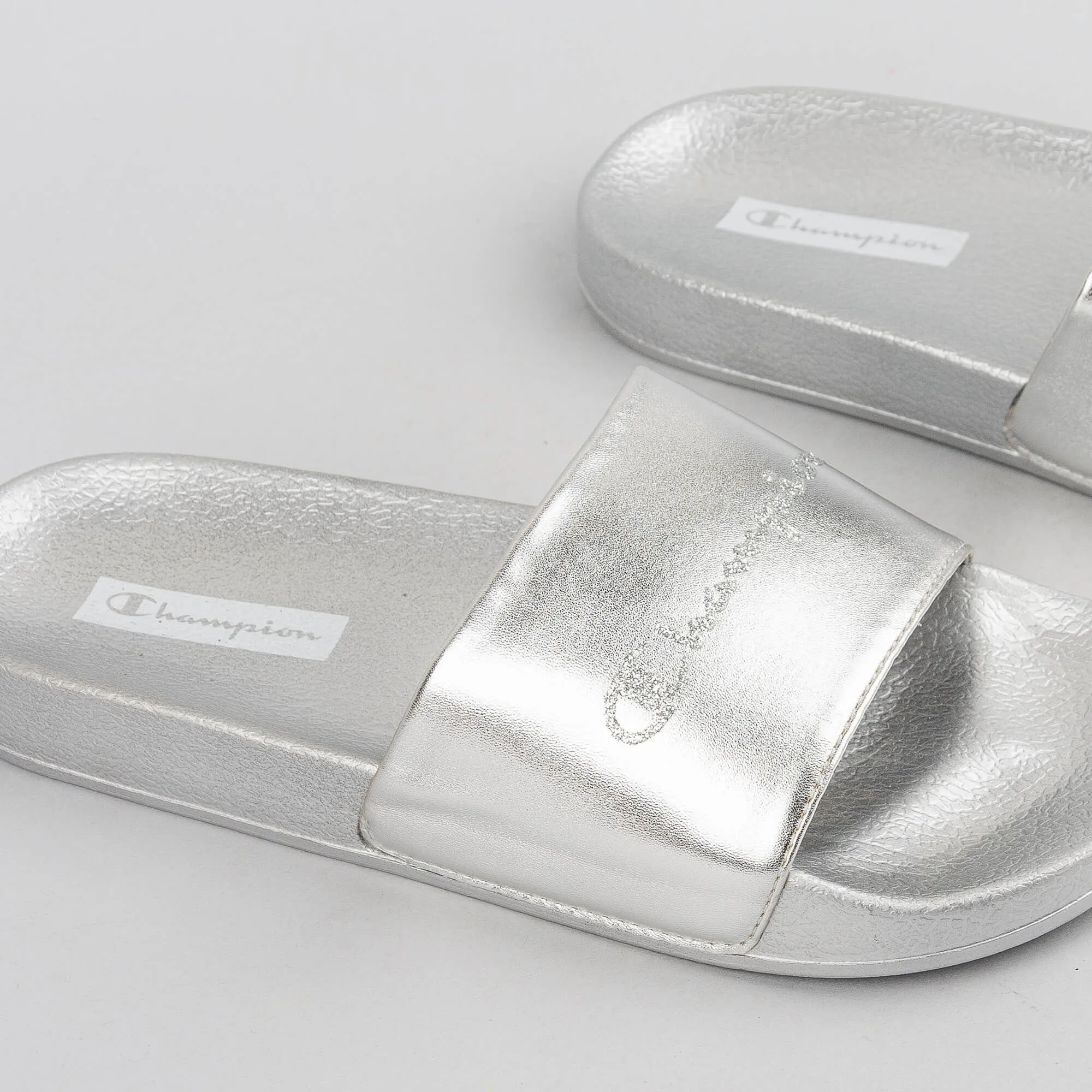 Dámske šlapky Champion slide QUEENS Silver