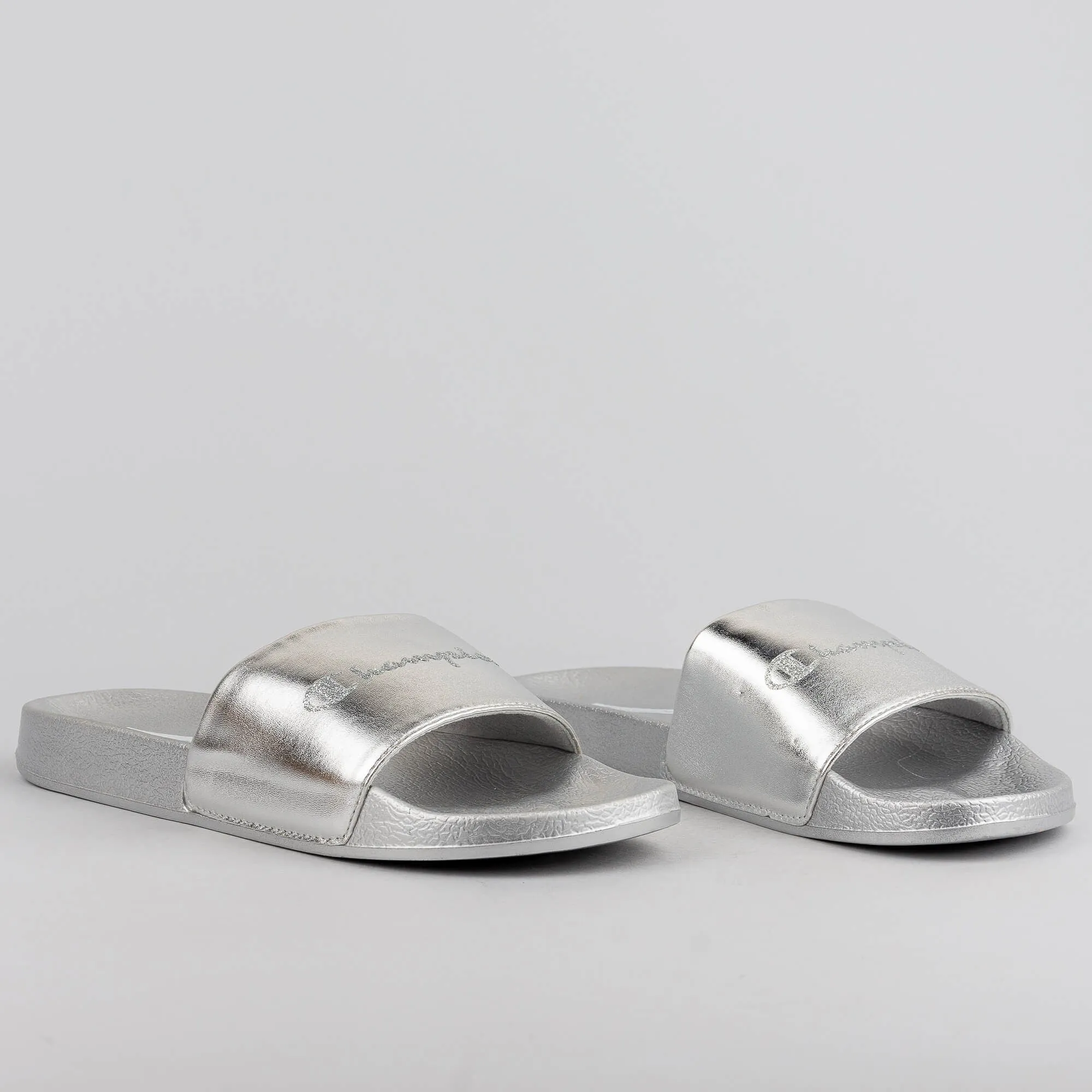 Dámske šlapky Champion slide QUEENS Silver
