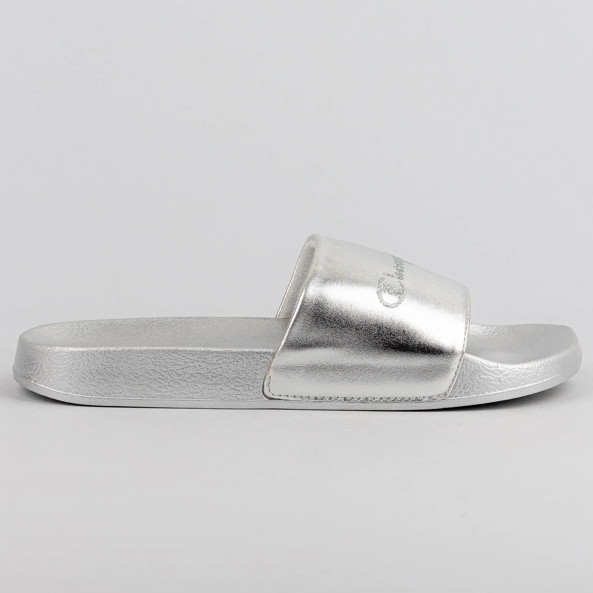 Dámske šlapky Champion slide QUEENS Silver