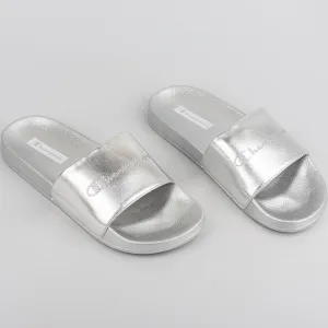 Dámske šlapky Champion slide QUEENS Silver