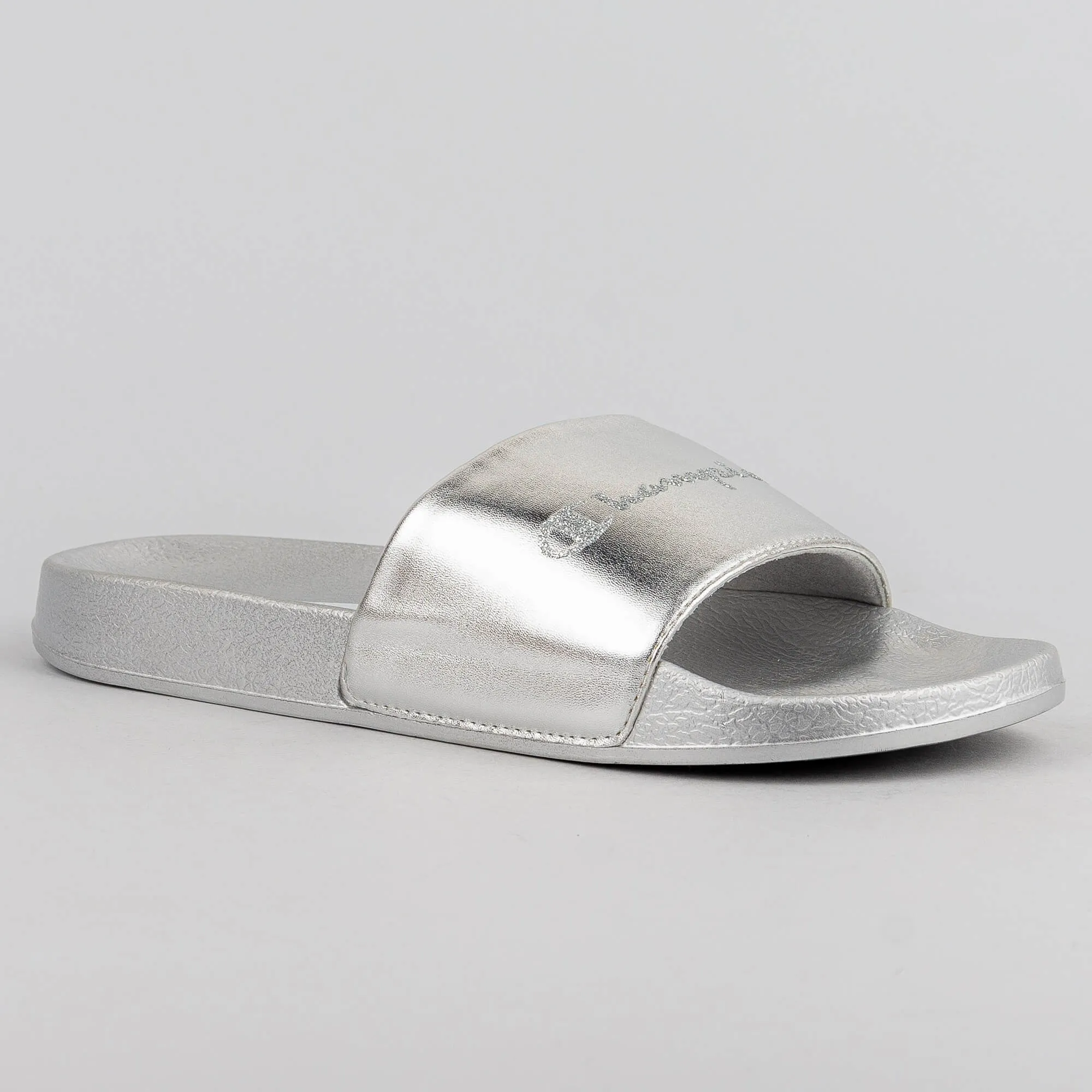 Dámske šlapky Champion slide QUEENS Silver