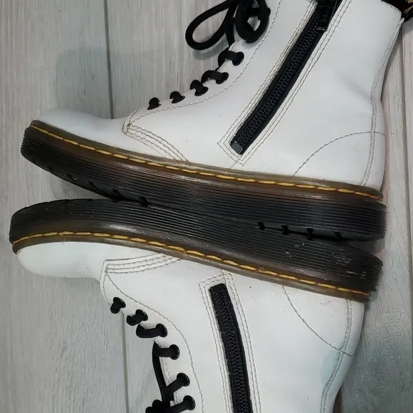 Doc Dr.Martens Zavals J Kids Ankle Leather Lace Up Boots shoes sz US12