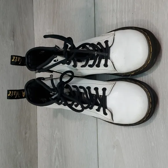 Doc Dr.Martens Zavals J Kids Ankle Leather Lace Up Boots shoes sz US12