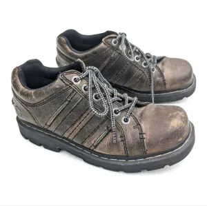 DOC MARTENS Harrison brown leather chunky loafers size 10 mens
