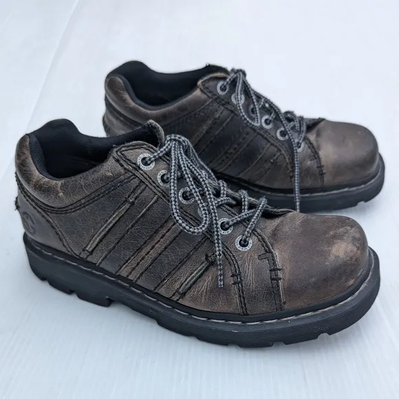 DOC MARTENS Harrison brown leather chunky loafers size 10 mens