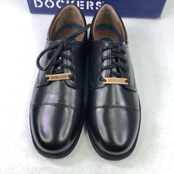 DOCKERS Gordon Black Leather Oxford Shoes