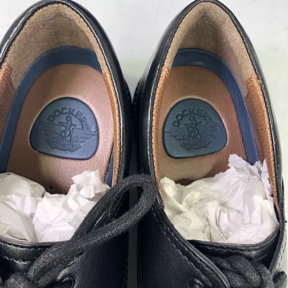 DOCKERS Gordon Black Leather Oxford Shoes