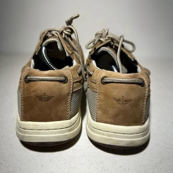 Dockers Mens Beacon Tan Leather Boat Shoes Lace