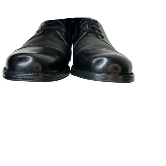 DOCKERS Premium Black Cap Toe Lace Up Oxford Size 10.5
