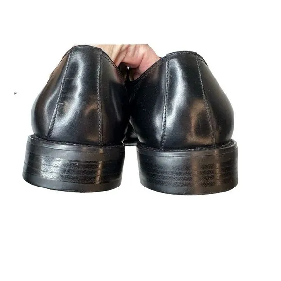 DOCKERS Premium Black Cap Toe Lace Up Oxford Size 10.5