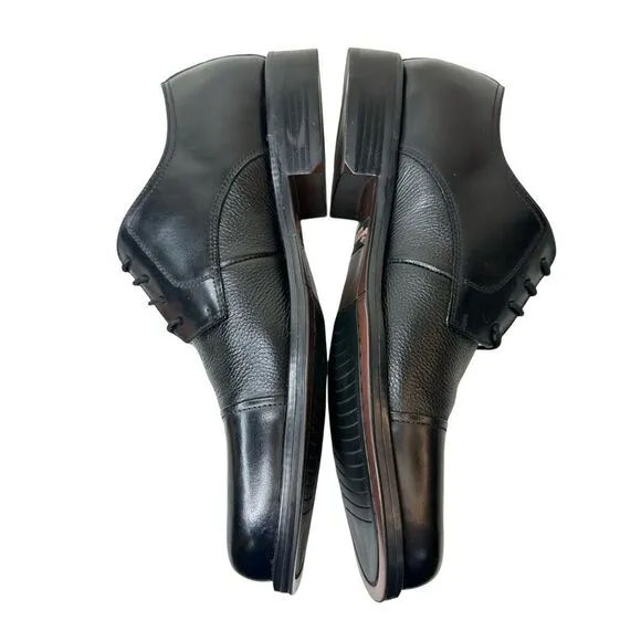 DOCKERS Premium Black Cap Toe Lace Up Oxford Size 10.5