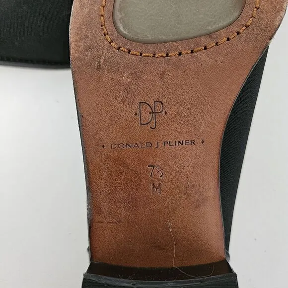 Donald J Pliner Size 7.5 Ask Matte Black‎ Mule Slide Shoes - NEW