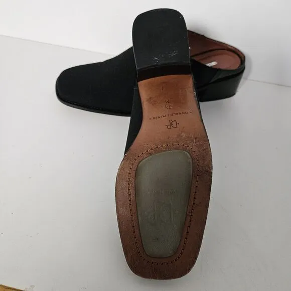 Donald J Pliner Size 7.5 Ask Matte Black‎ Mule Slide Shoes - NEW