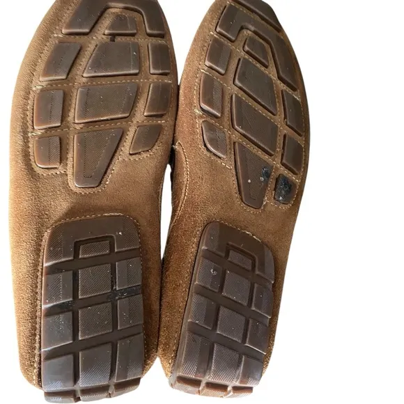 Donald Pliner Dade Suede Cognac Brown Driver Loafer Shoes size 11