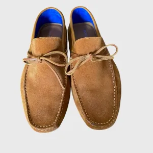 Donald Pliner Dade Suede Cognac Brown Driver Loafer Shoes size 11
