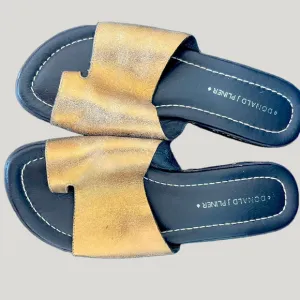 Donald Pliner Metallic Gold Slide