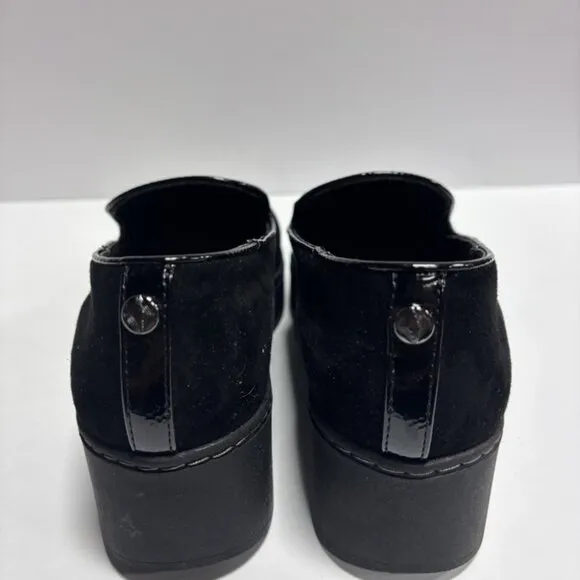 Donald Pliner Women’s Witty Black Wedge Slip-On Loafers, Size 7 M
