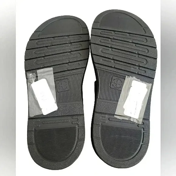 Dr Martens Black Leather Casual Slip-On Unisex Slide Sandals Women Size 12
