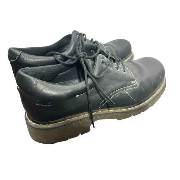 Dr Martens Crazy Horse Oxford Men's 12 Black Leather Lace Up AW004 Shoes