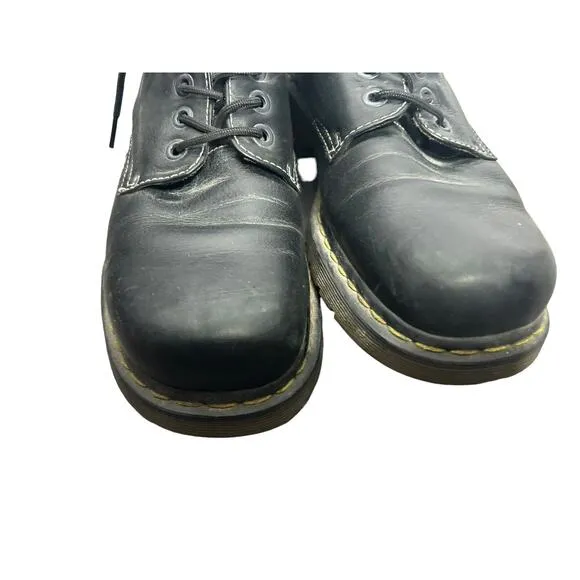 Dr Martens Crazy Horse Oxford Men's 12 Black Leather Lace Up AW004 Shoes