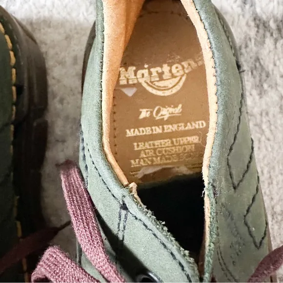 Dr. Martens Kids Green Leather Oxford Lace up Shoes