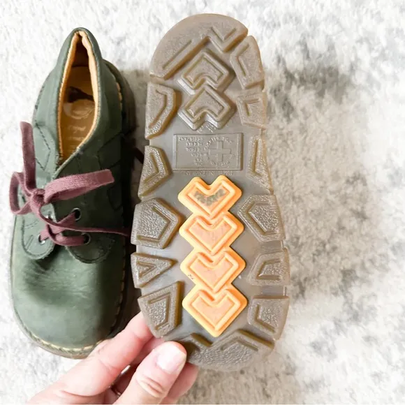 Dr. Martens Kids Green Leather Oxford Lace up Shoes