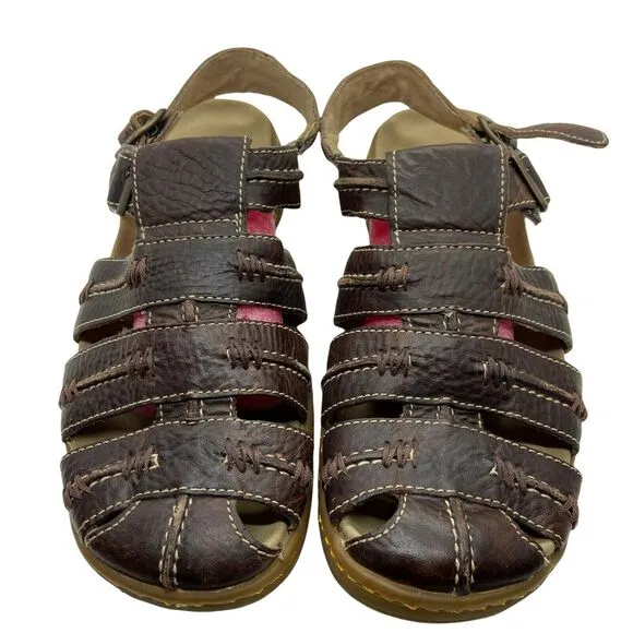 Dr. Martens Mens Brown Leather Fisherman Chunky Casual Comfort Sandals Size 11 M