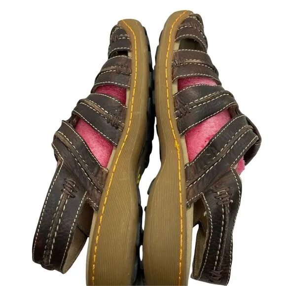 Dr. Martens Mens Brown Leather Fisherman Chunky Casual Comfort Sandals Size 11 M