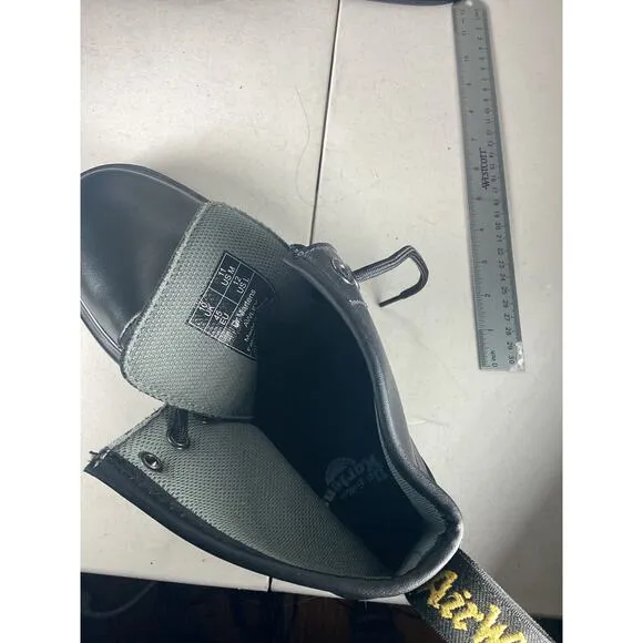 Dr. Martens Men's LEATHER 8 Eye Combat Boots BLACK Shoes Size 11