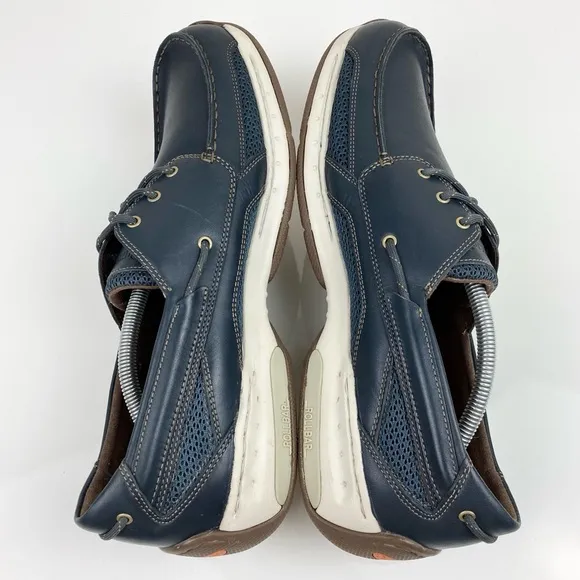 Dunham Men’s Captain Navy Blue Leather Boat Shoes 3 Eye Size 13.0 D