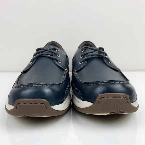 Dunham Men’s Captain Navy Blue Leather Boat Shoes 3 Eye Size 13.0 D
